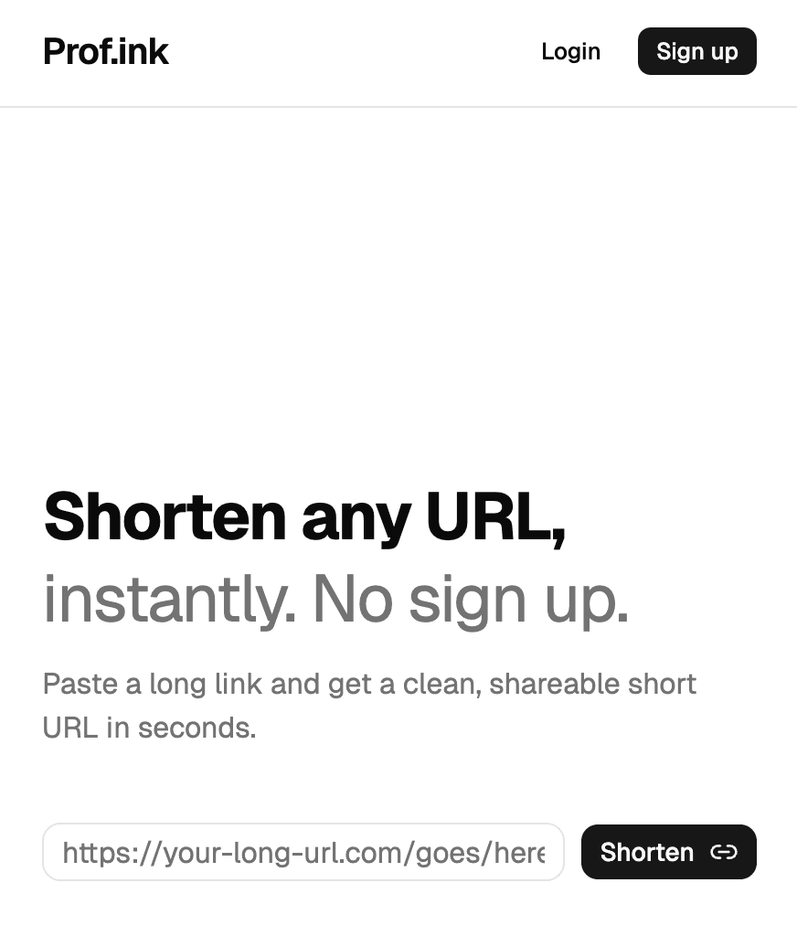 Prof URL Shortener